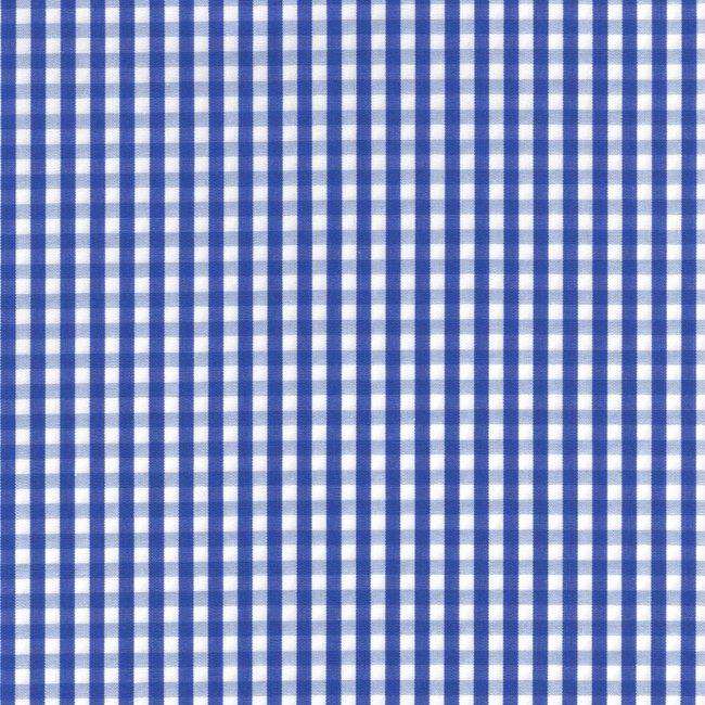 Navy Blue and White Gingham Check Shirt