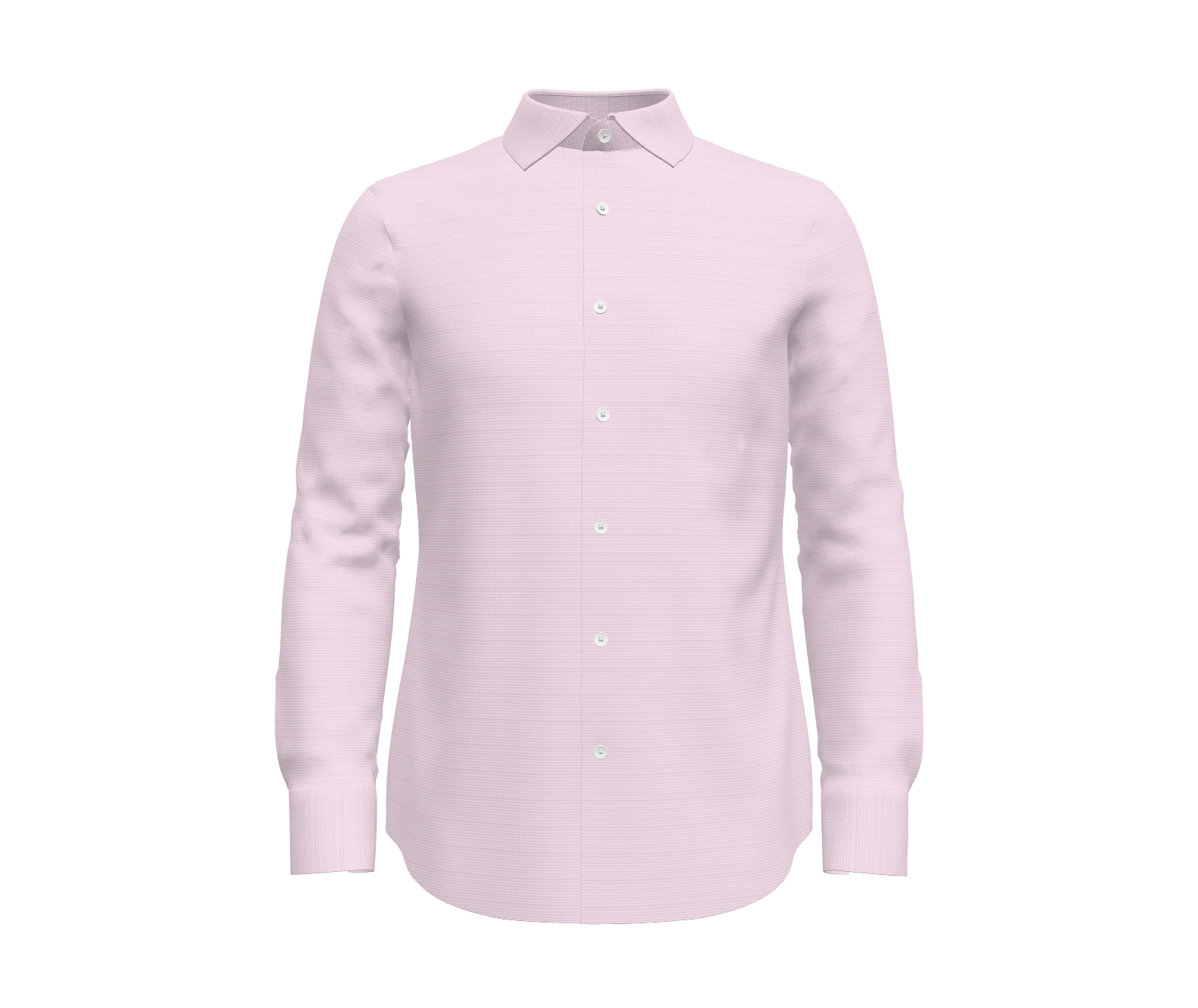 Pink and White Pinpoint Self Texture Shirt