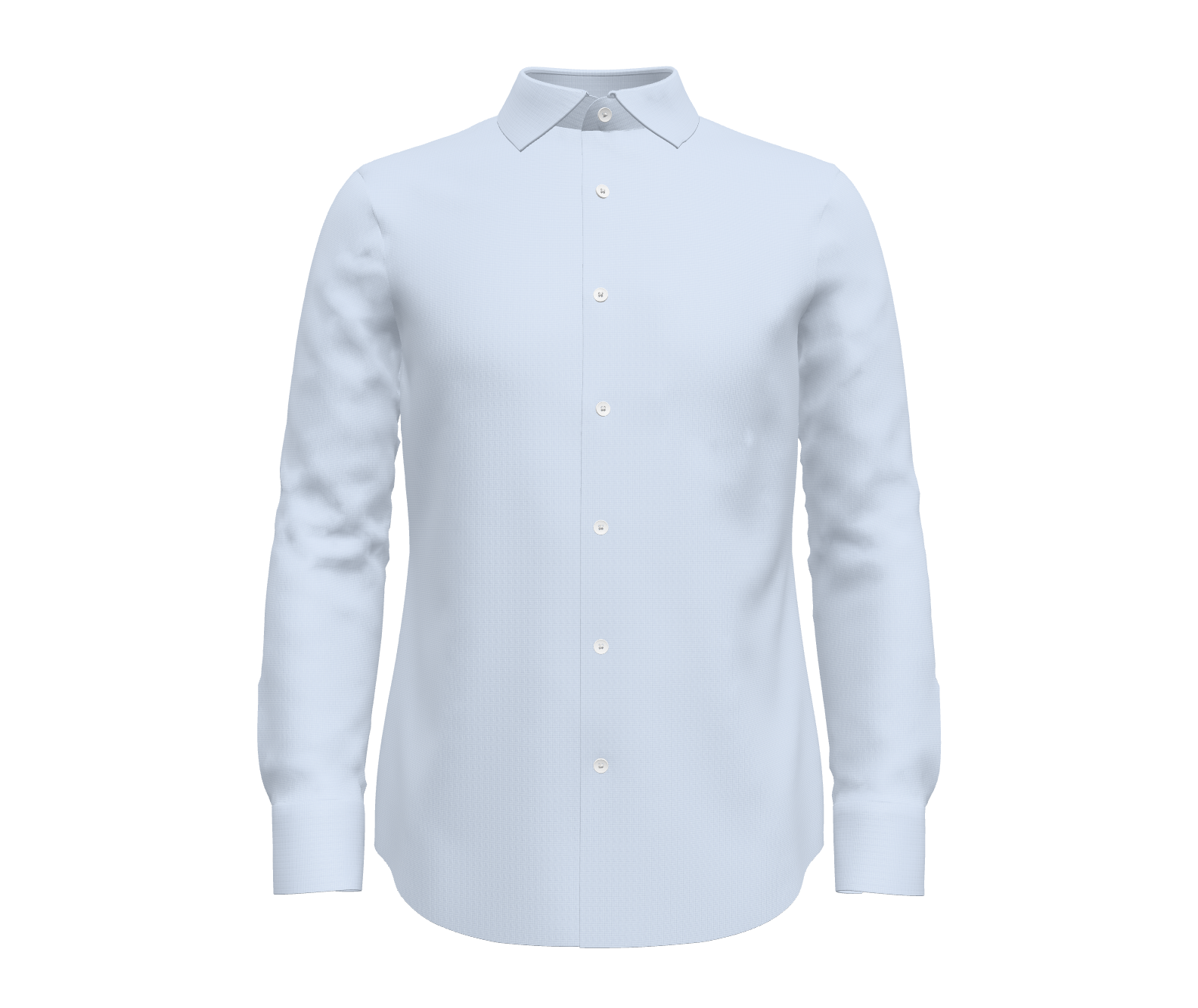 Light Blue and White Pinpoint Self Texture Shirt
