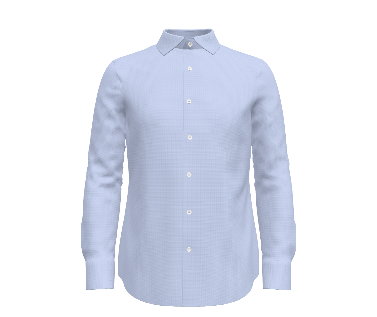 Blue and White Pinpoint Self Texture Shirt