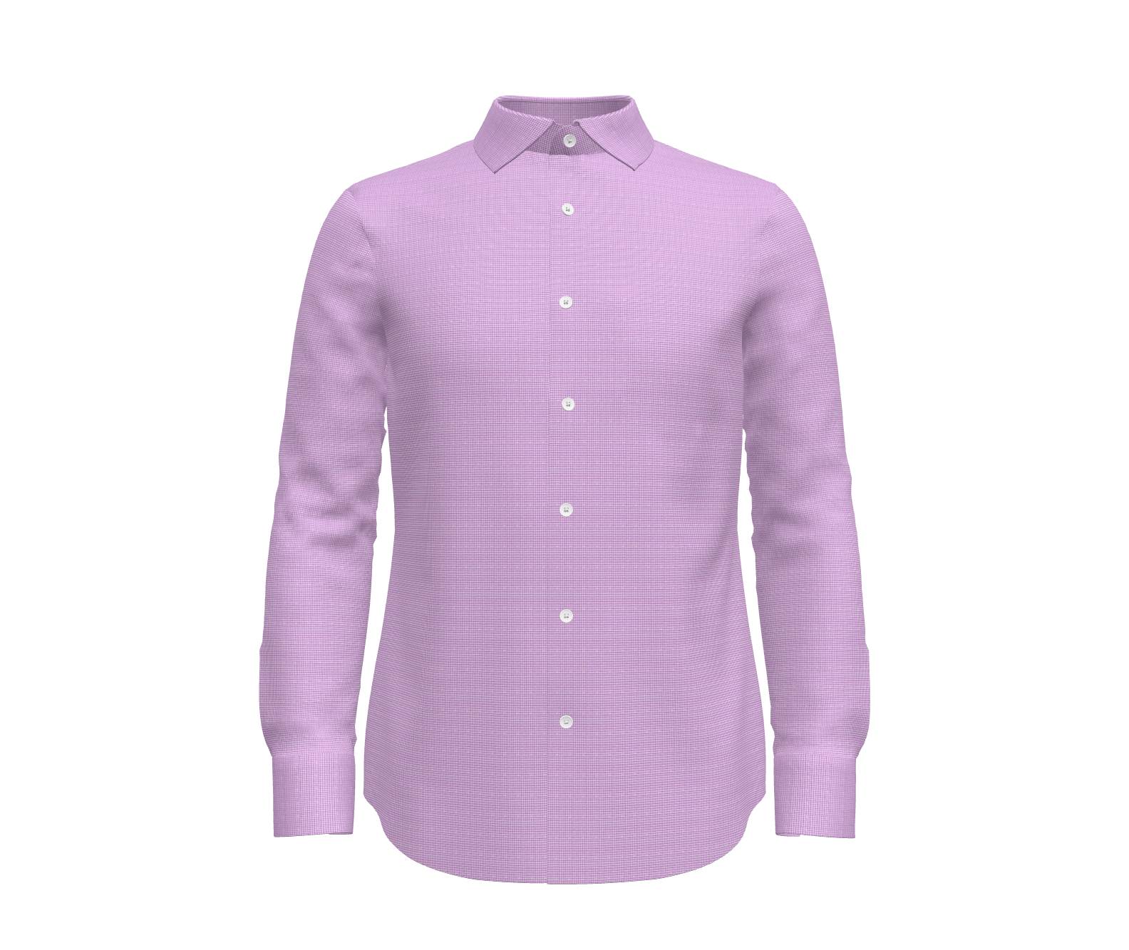 Pink and White Houndstooth Self Texture Shirt