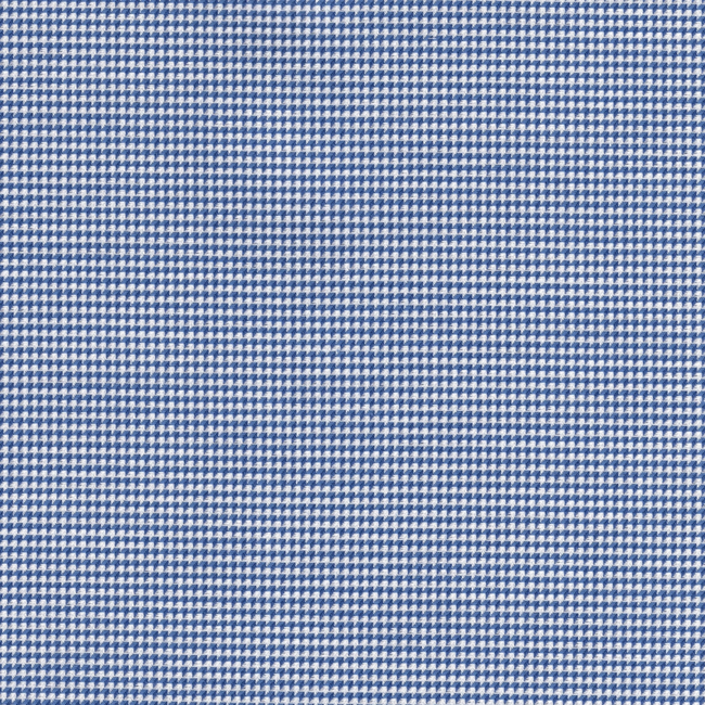 Navy and White Houndstooth Self Texture Shirt