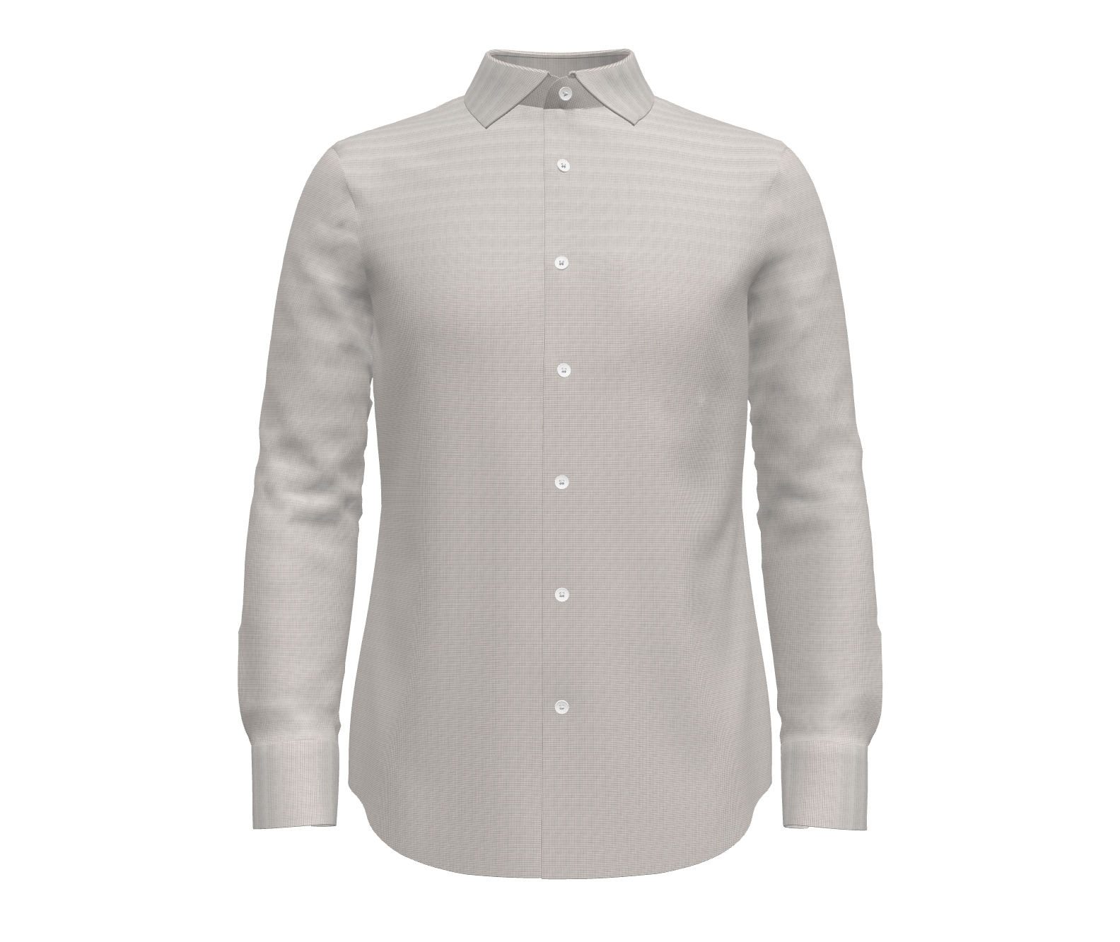 Grey and White Houndstooth Self Texture Shirt