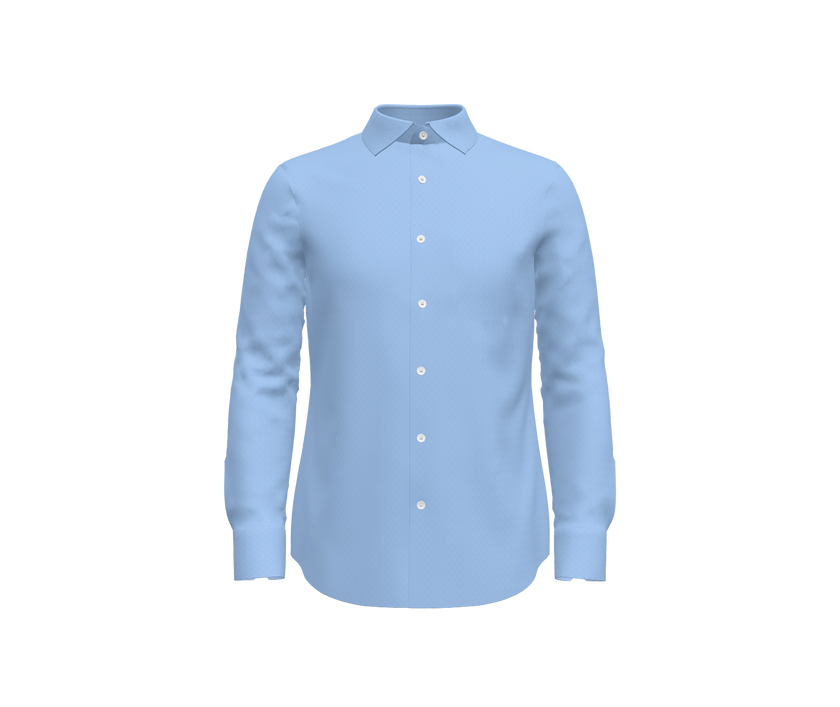 Blue Oxford Self Texture Shirt