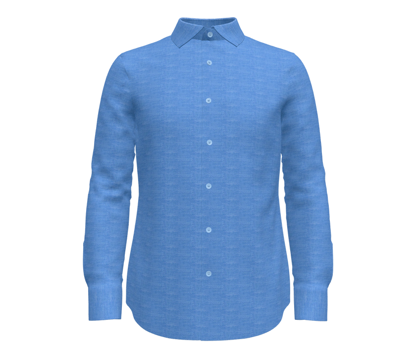 Navy Oxford Self Texture Shirt