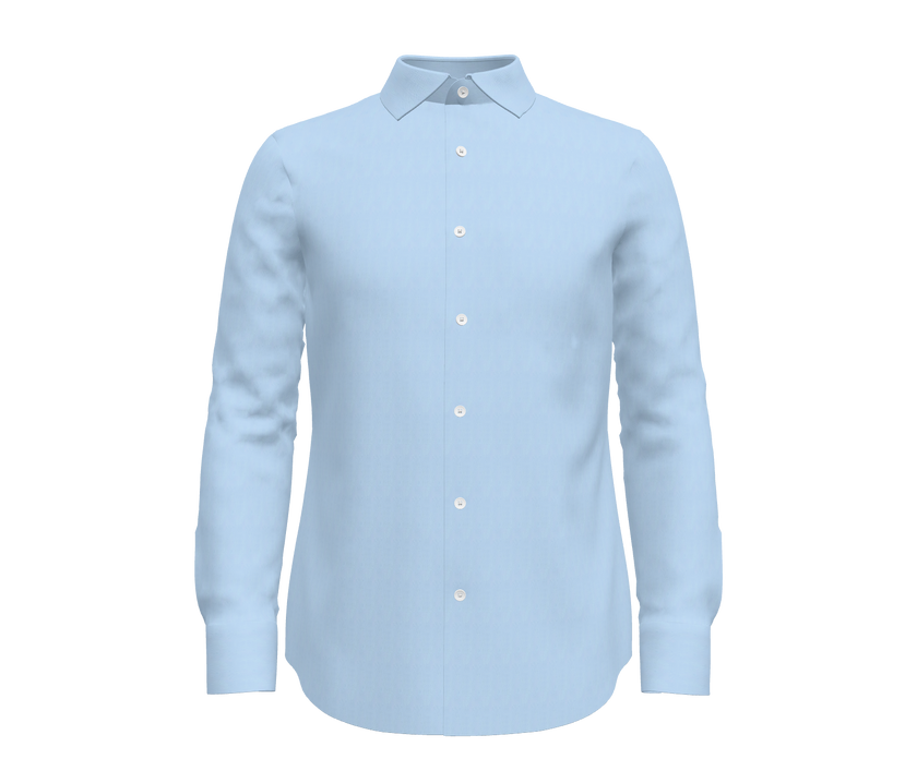 Light Blue Herringbone Shirt