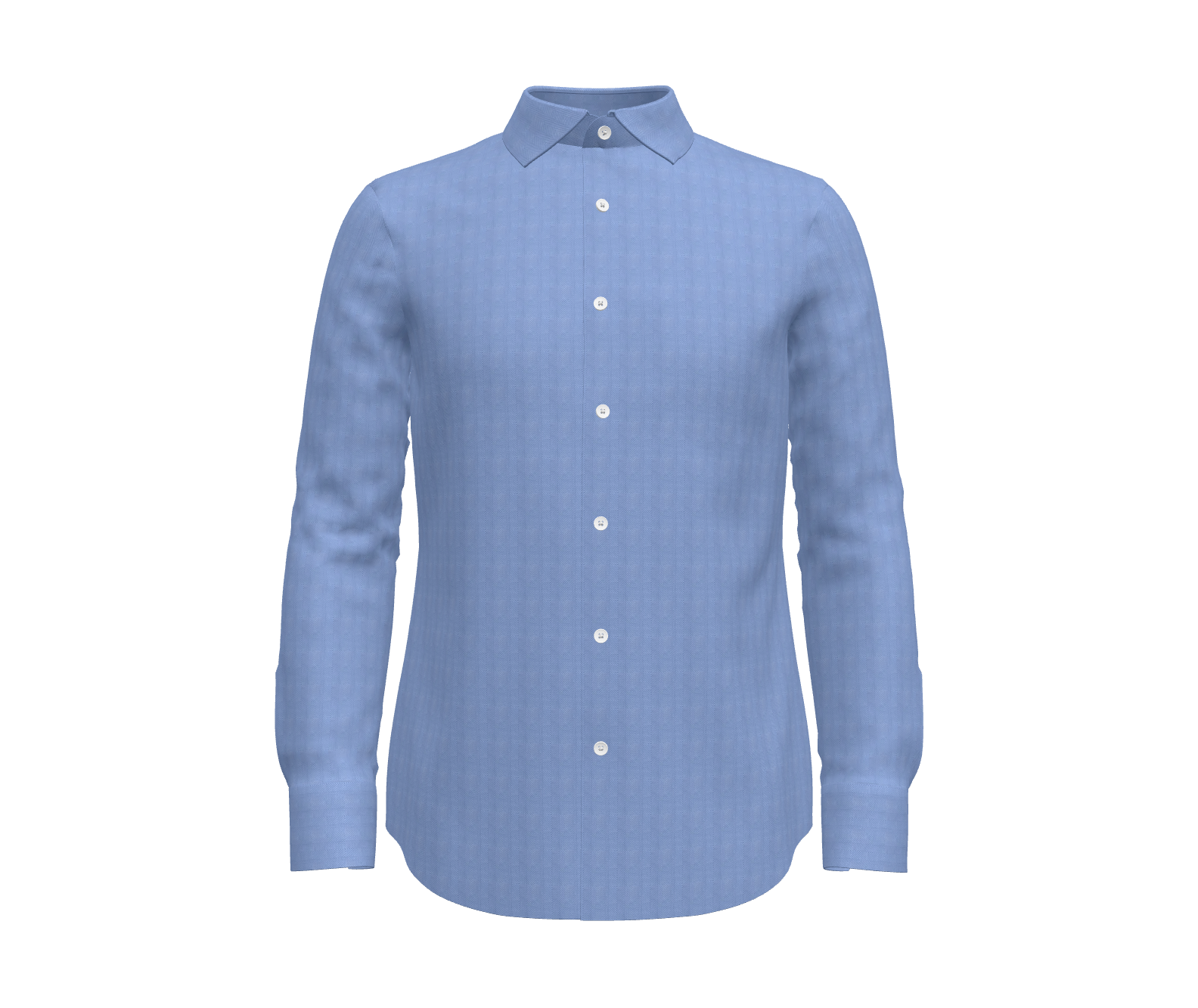 Blue Herringbone Shirt