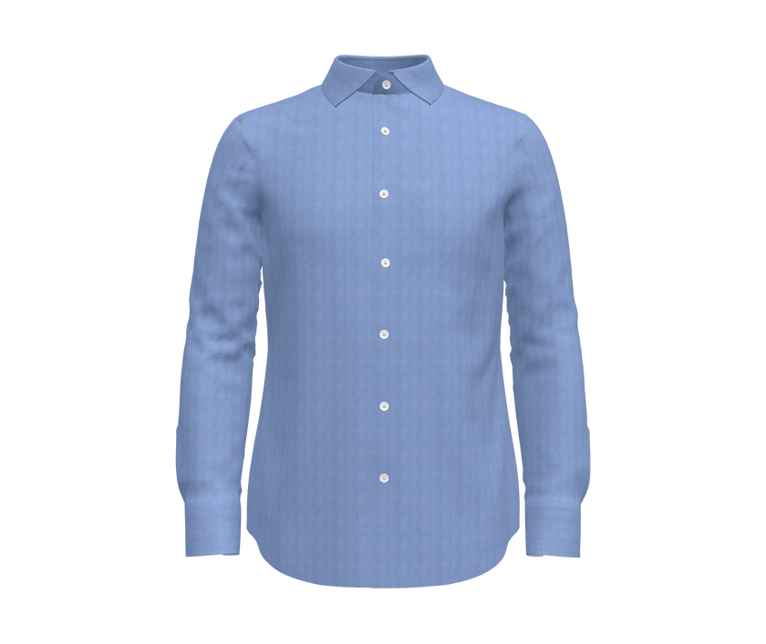 Blue Herringbone Shirt