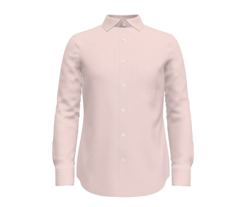 Pink Micro Herringbone Shirt