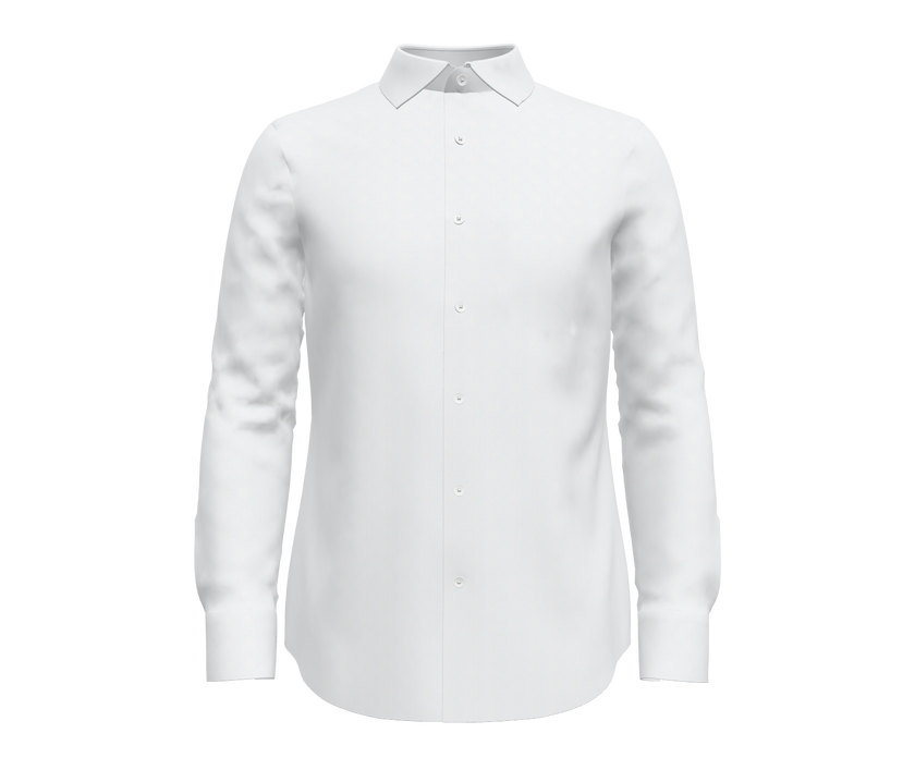 White Herringbone Shirt