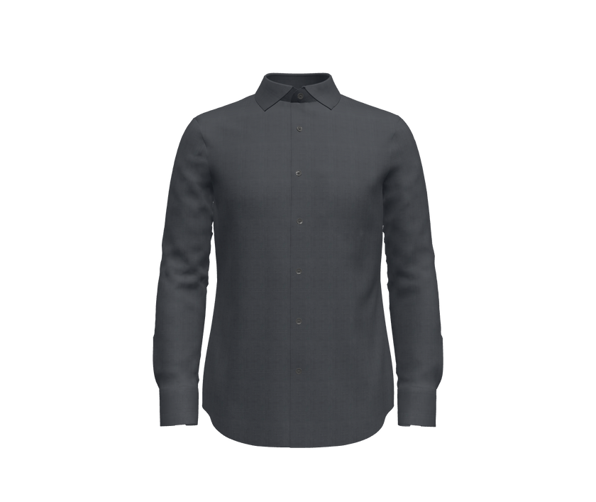 Dark Grey Herringbone Shirt