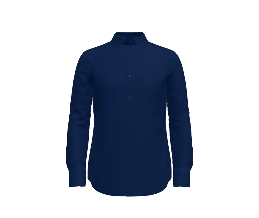 Dark Blue Herringbone Shirt