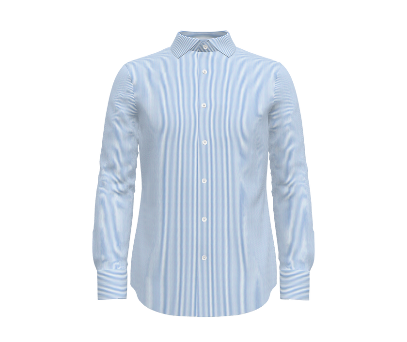 Blue and White Stripe Shirt