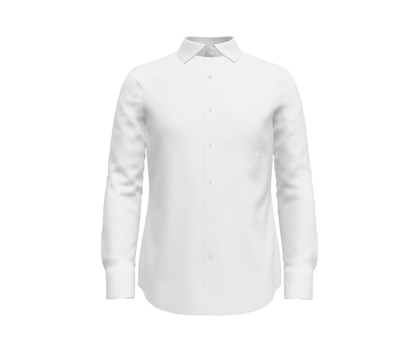 White Self Stripe Shirt