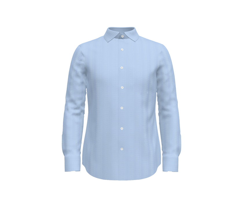 Medium Blue Self Stripe Shirt
