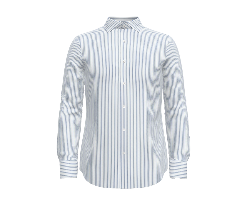 White with Blue Stripe Shirt