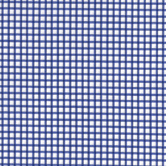 Navy and White Check Shirt