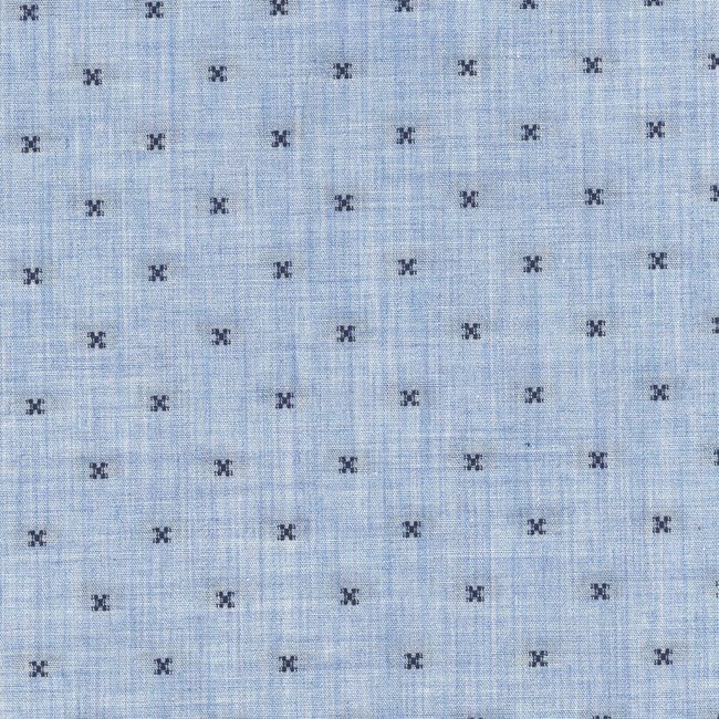 Light Blue with Navy Small Dot Pattern Shirt