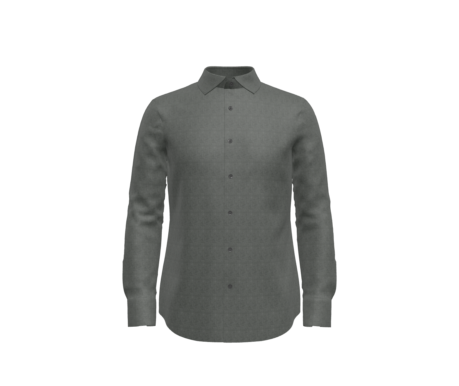 Dark Grey Solid Flannel Look Shirt