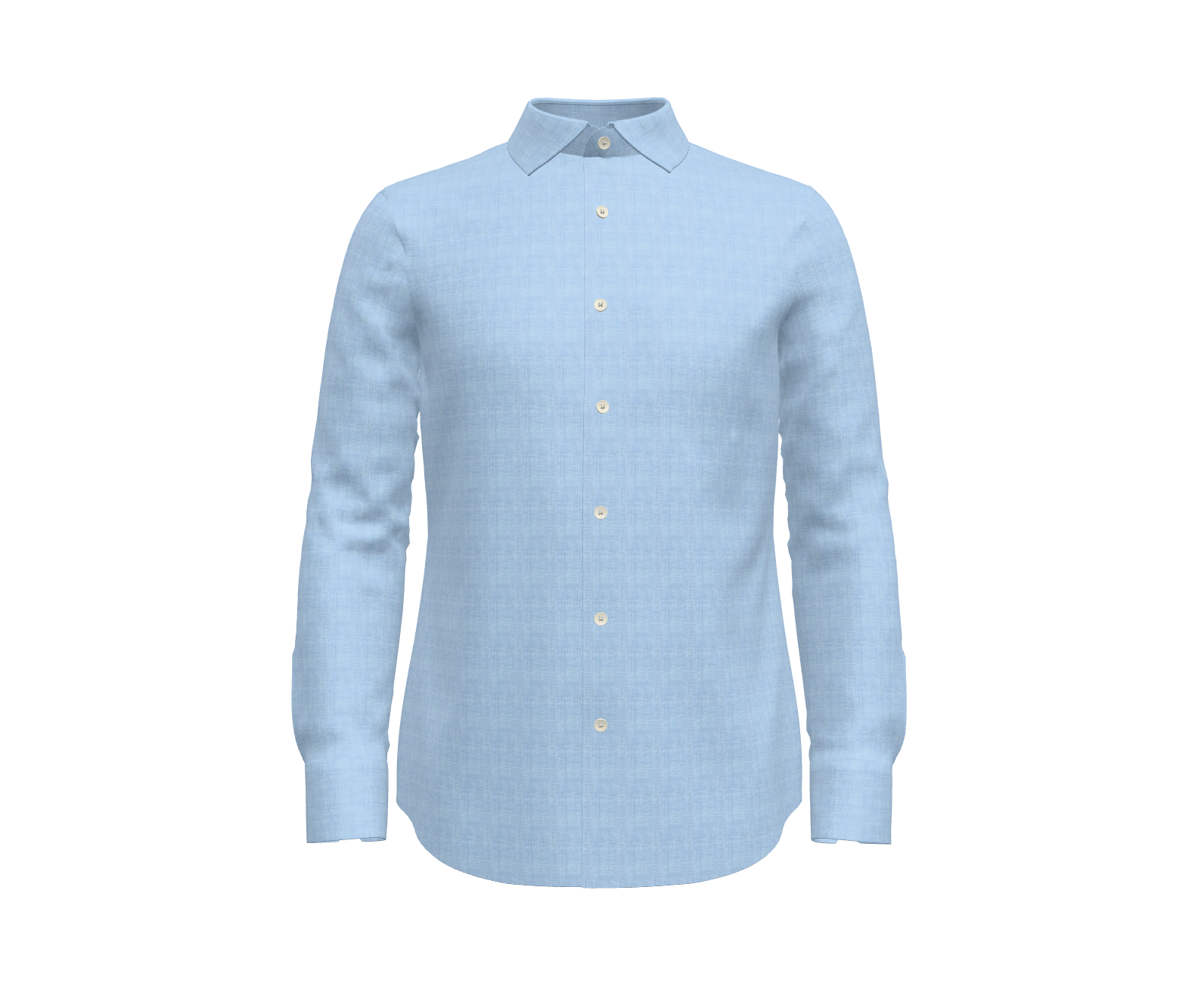 Light Blue Solid Flannel Look Shirt