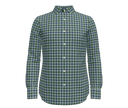 Blue, Green and Grey Plaid Shirt