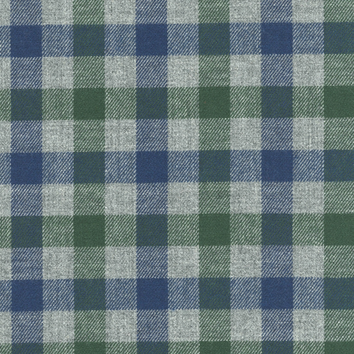 Blue, Green and Grey Plaid Shirt