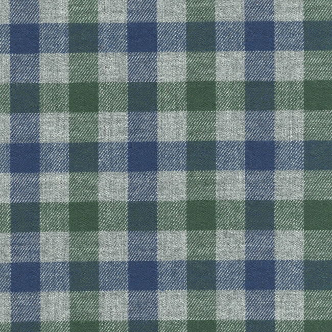 Blue, Green and Grey Plaid Shirt