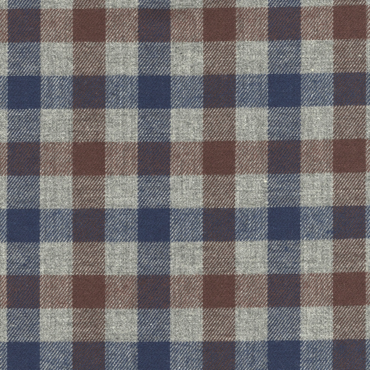 Blue, Brown and Grey Plaid Shirt