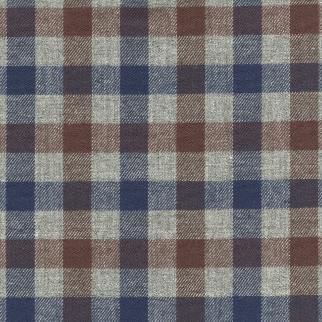 Blue, Brown and Grey Plaid Shirt