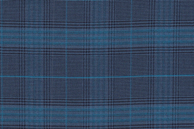 JT-2195012/G1-22977 Blue With Teal Blue Check Pants Fabric