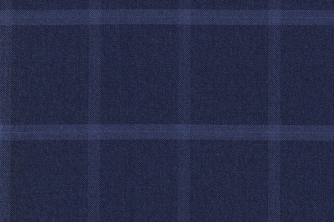 JT-2195017/G1-22982 Royal Blue With Light Blue Windowpane Pants Fabric