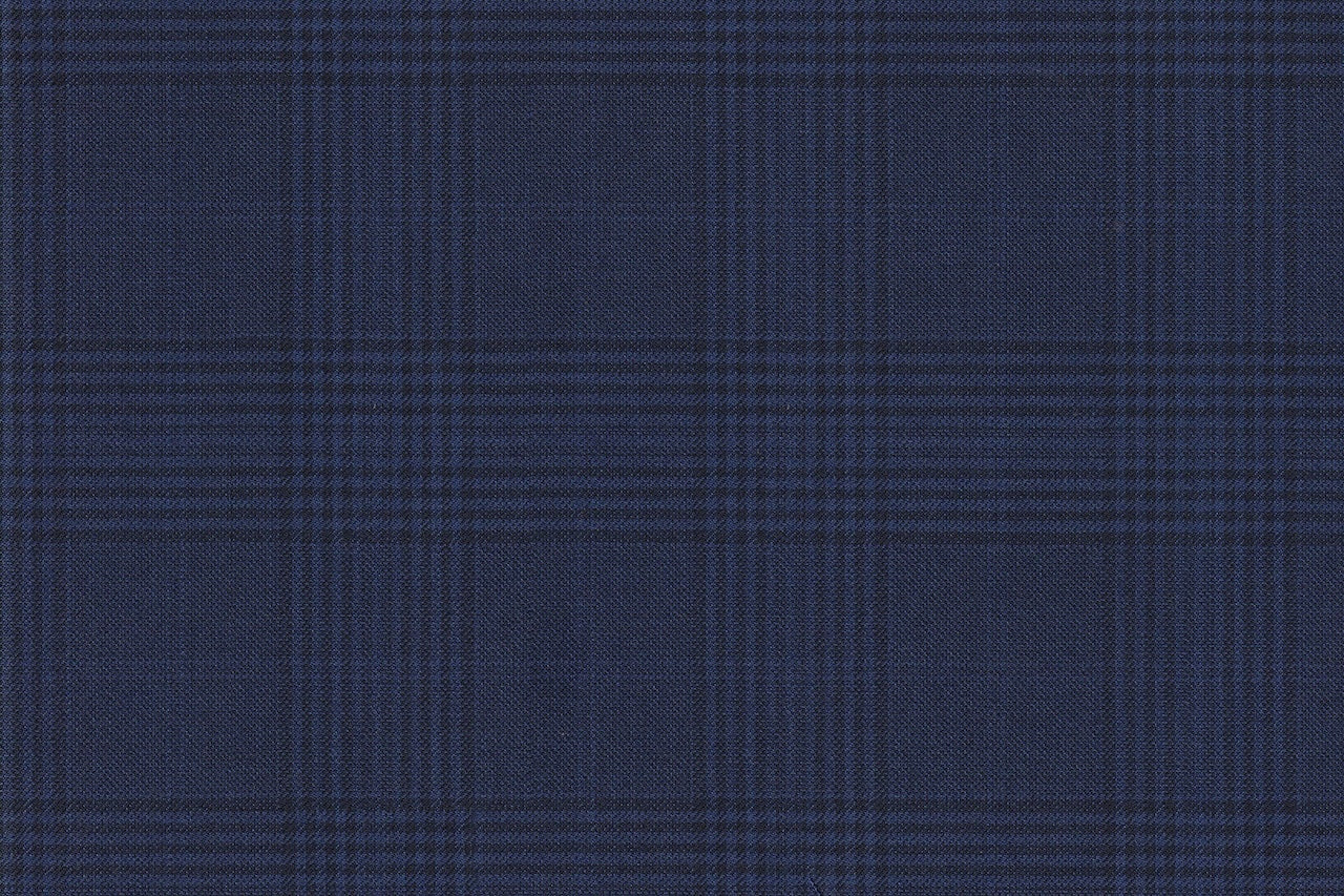 JT-2195019/G1-22984 Navy Blue Check Pants Fabric