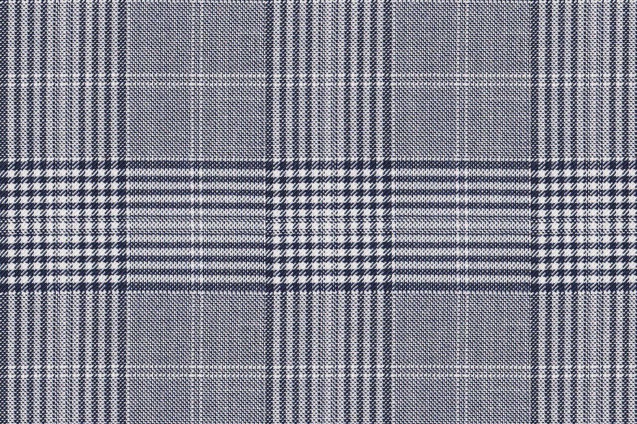 JT-2195026/G1-22991 Silver & Navy Houndstooth Check Pants Fabric