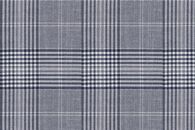 JT-2195026/G1-22991 Silver & Navy Houndstooth Check Pants Fabric