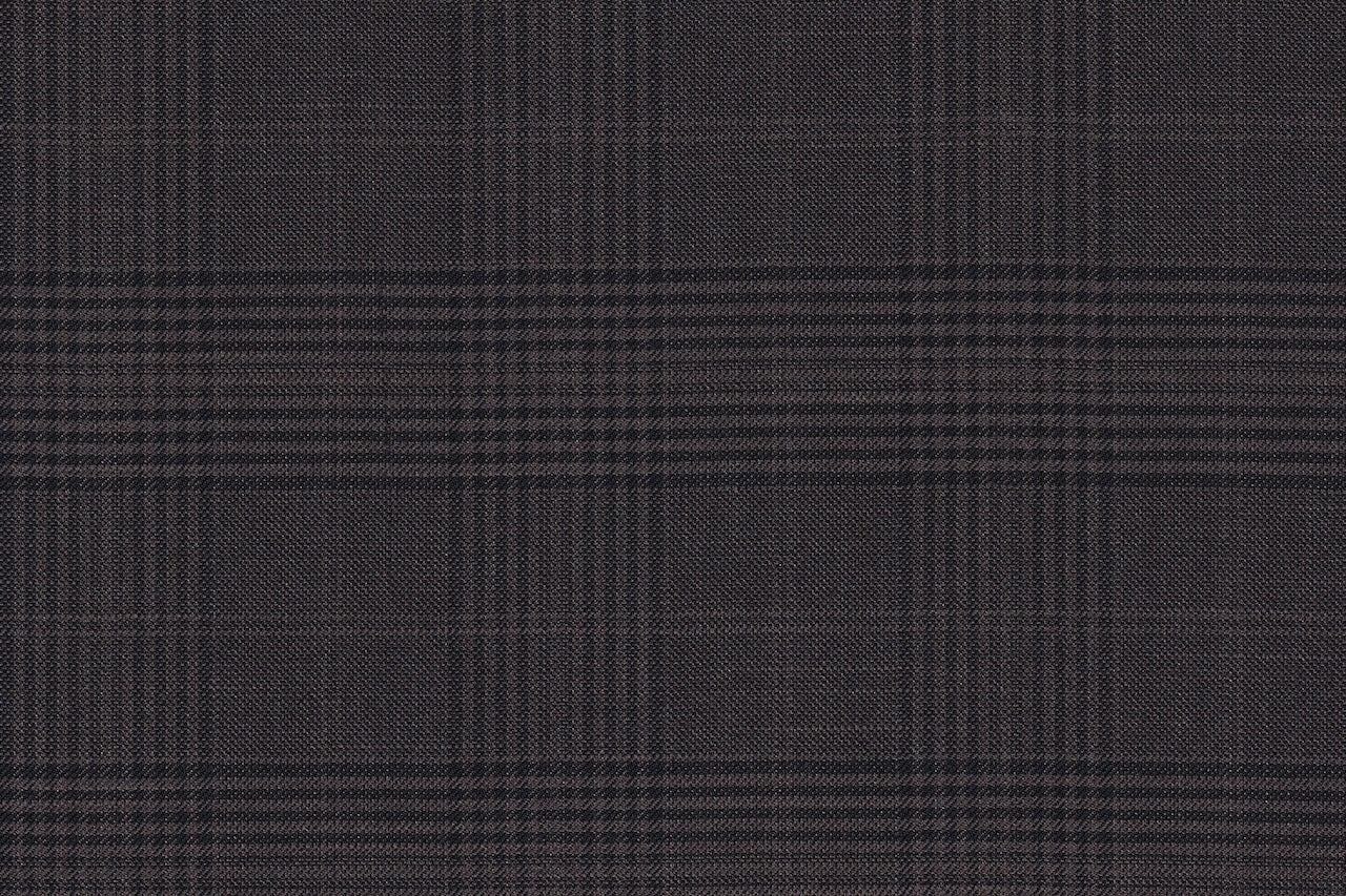 JT-2195027/G1-22992 Brown With Navy Check Suit Fabric