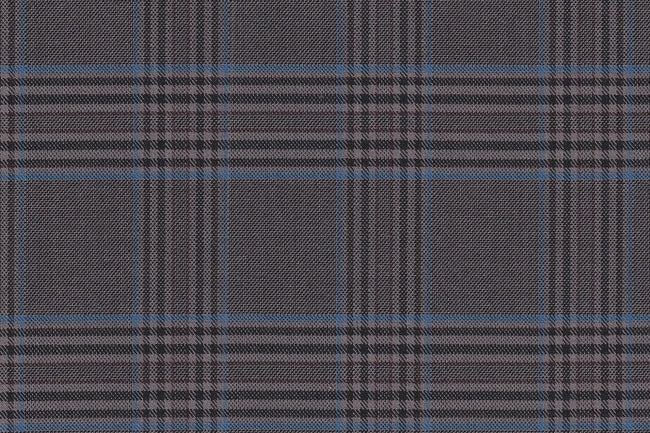 JT-2195028/G1-22993 Grey With Brown & Blue Check Pants Fabric