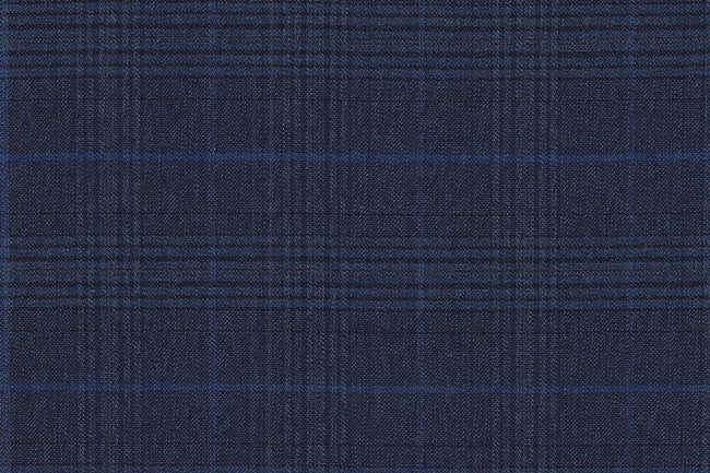 JT-2195030/G1-22995 Blue With Brown & Navy Check Pants Fabric