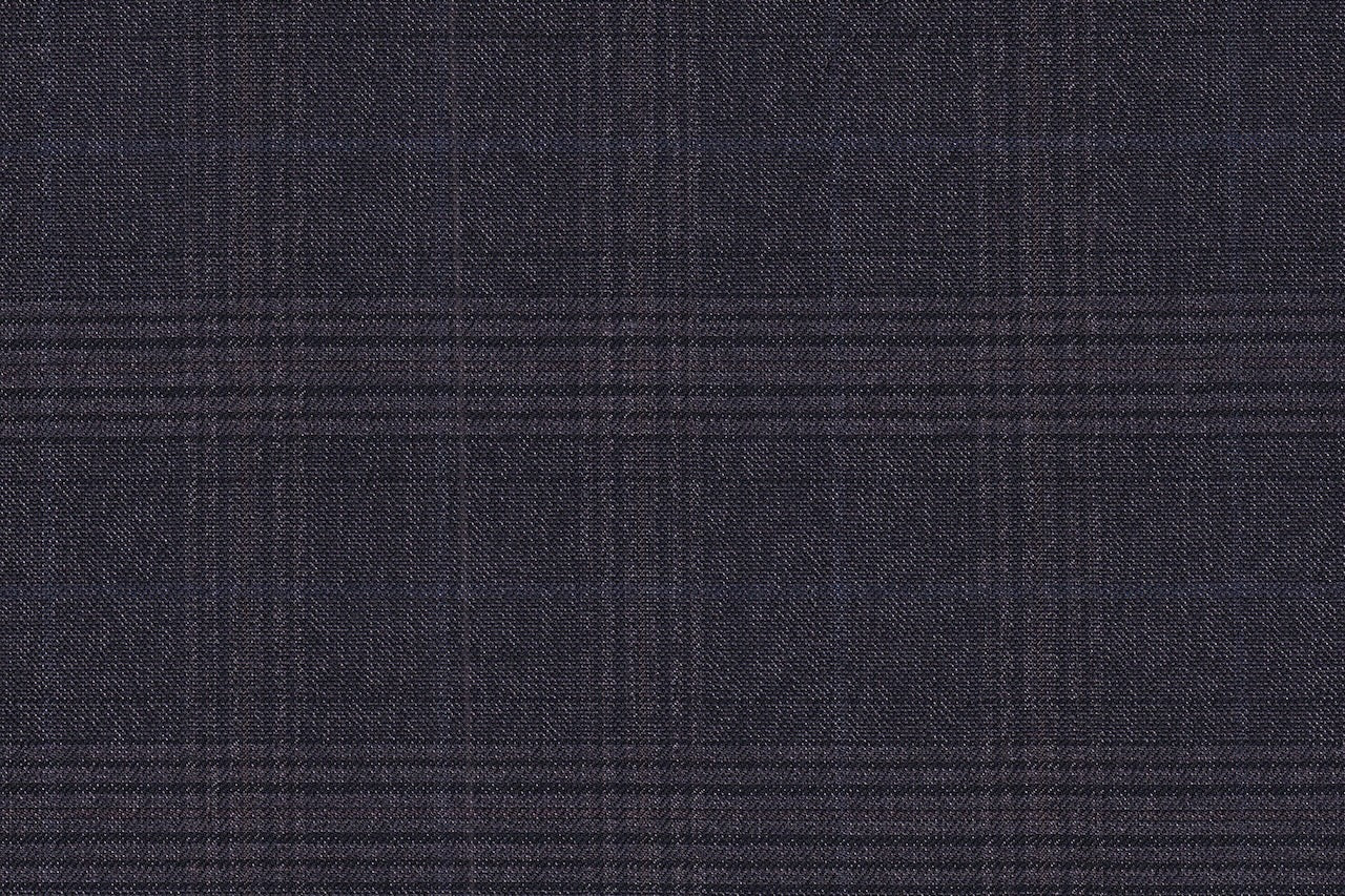 JT-2195032/G1-22997 Violet With Blue Check Jacket Fabric