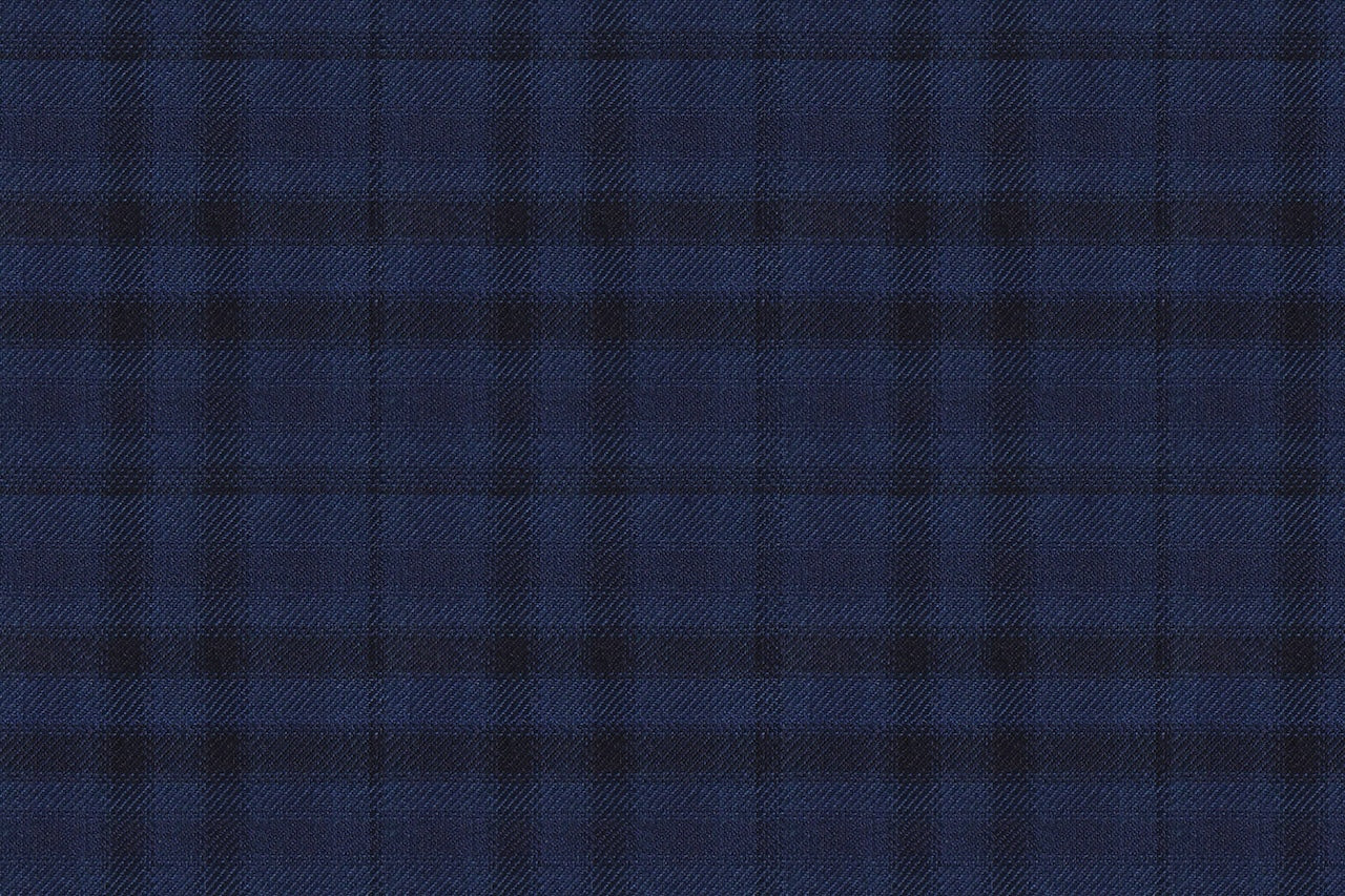JT-2195036/G1-23001 Navy & Black Check Vest Fabric