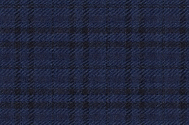 JT-2195036/G1-23001 Navy & Black Check Vest Fabric