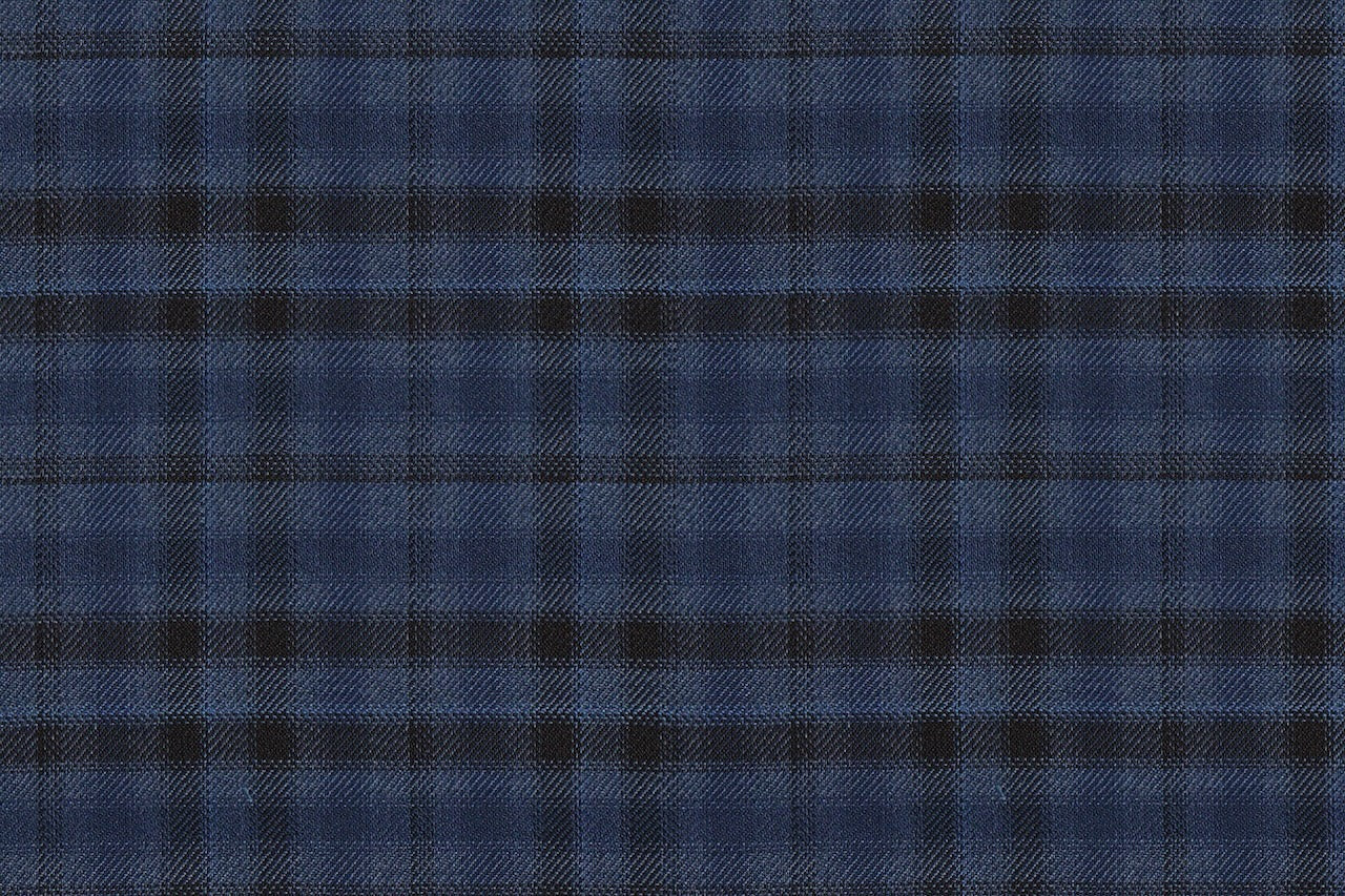 JT-2195038/G1-23003 Blue & Brown Check Pants Fabric