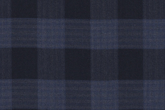 JT-2195040/G1-23005 Navy With Blue Check Suit Fabric