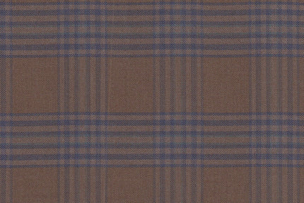 JT-2195041/G1-23006 Sand Brown With Blue Check Jacket Fabric