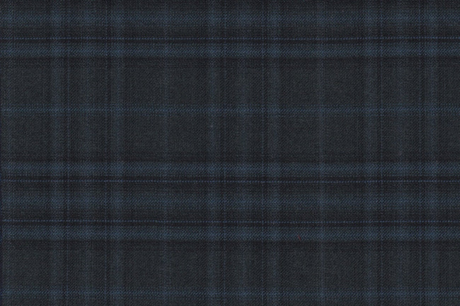 JT-2195042/G1-23007 Dark Teal With Navy & Teal Blue Check Vest Fabric