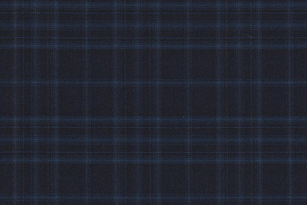 JT-2195044/G1-23009 Midnight Blue With Teal Blue Check Jacket Fabric