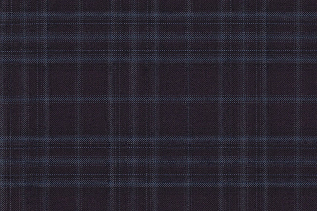 JT-2195045/G1-23010 Dark Plum With Teal Check Vest Fabric