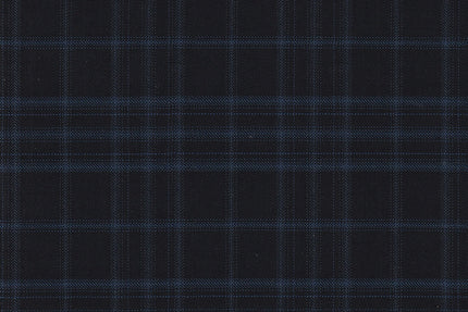 JT-2195046/G1-23011 Black With Teal Blue Check Jacket Fabric