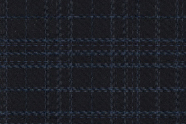 JT-2195046/G1-23011 Black With Teal Blue Check Suit Fabric