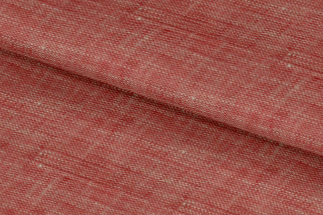 LH2101-10/W6-36645 Denim Red Solid Linen Shirting Fabric