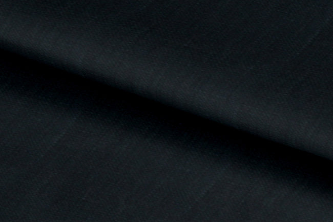 LH2101-19/W6-36654 Black Solid Linen Shirting Fabric